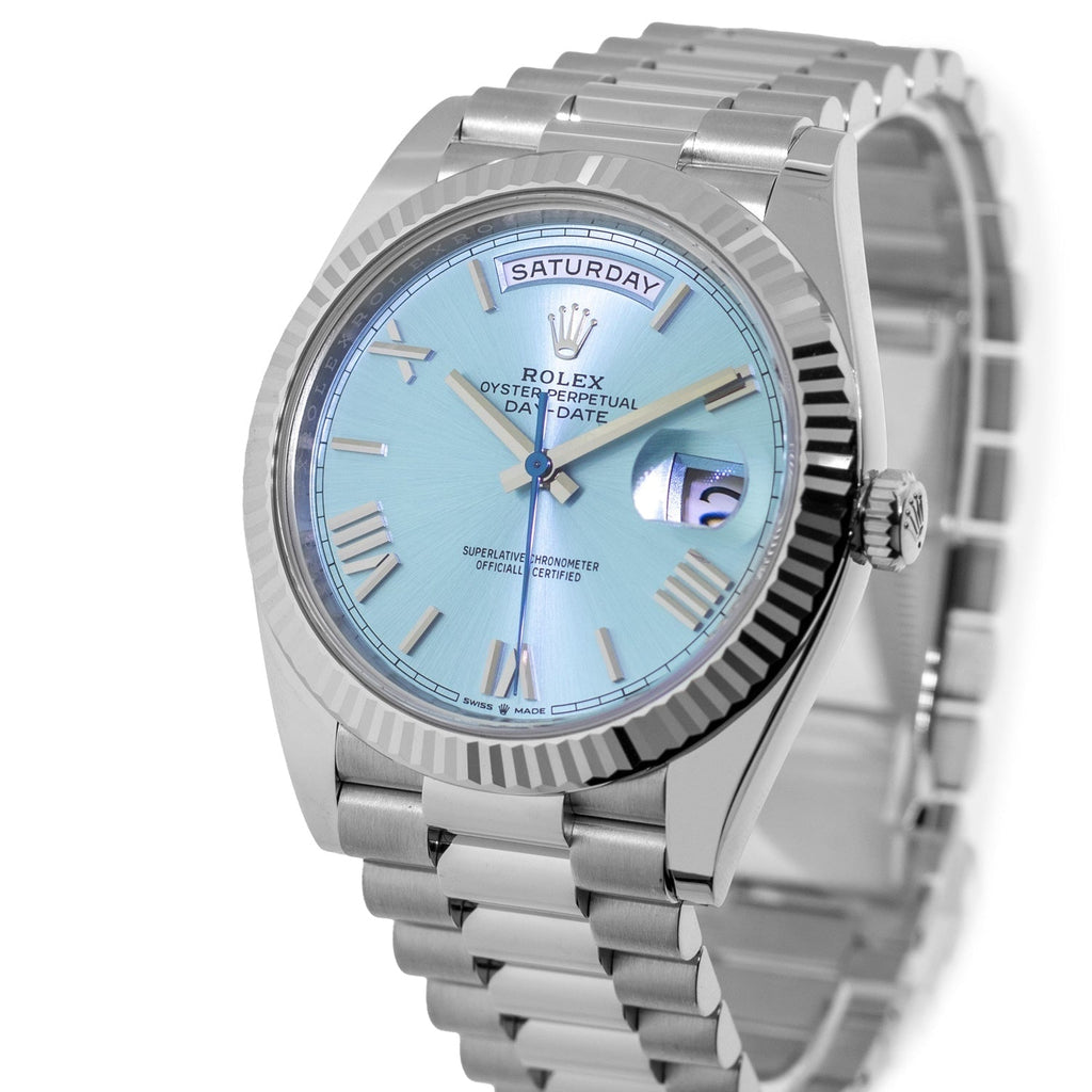 Rolex Day-Date 40 228236 "Ice Blue" Platinum